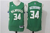 Milwaukee Bucks #34 Giannis Antetokounmpo Revolution 30 Swingman Green Stitched Jersey,baseball caps,new era cap wholesale,wholesale hats